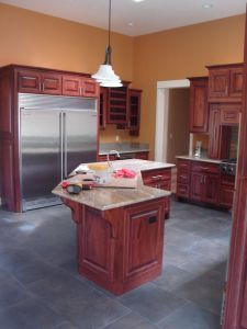 Completed Kitchen Remodel with new cabinets and countertops in Dallas OR